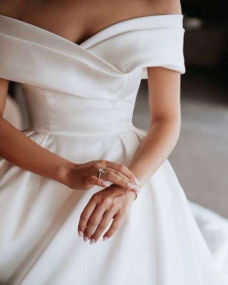 Long white wedding dress
