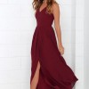 Long burgundy dress