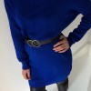 Blue sweater dress