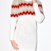 White wool sweater dress